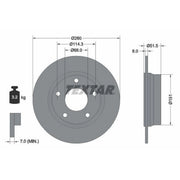 Textar 2 x Solid Rear Brake Discs 92335803