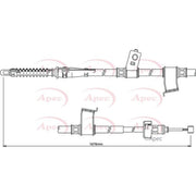 Apec Handbrake Cable Right Rear CAB1250
