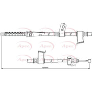 Apec Handbrake Cable Right Rear CAB1250
