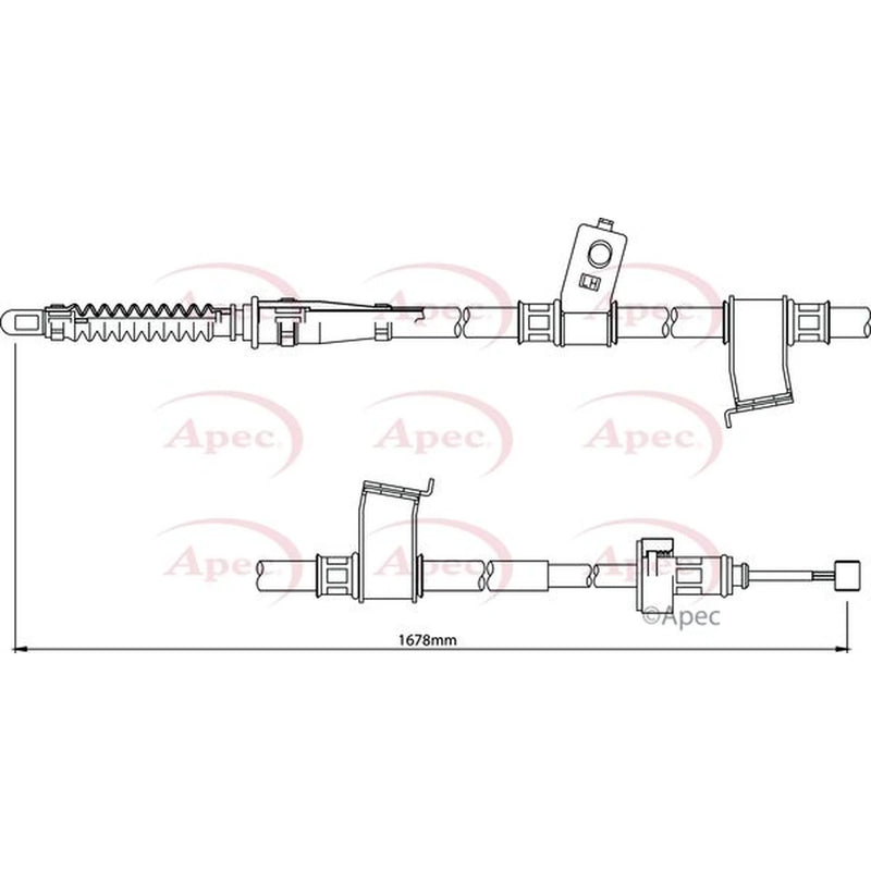Apec Handbrake Cable Right Rear CAB1250