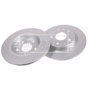 Borg & Beck 2 x Solid Rear Brake Discs BBD6307