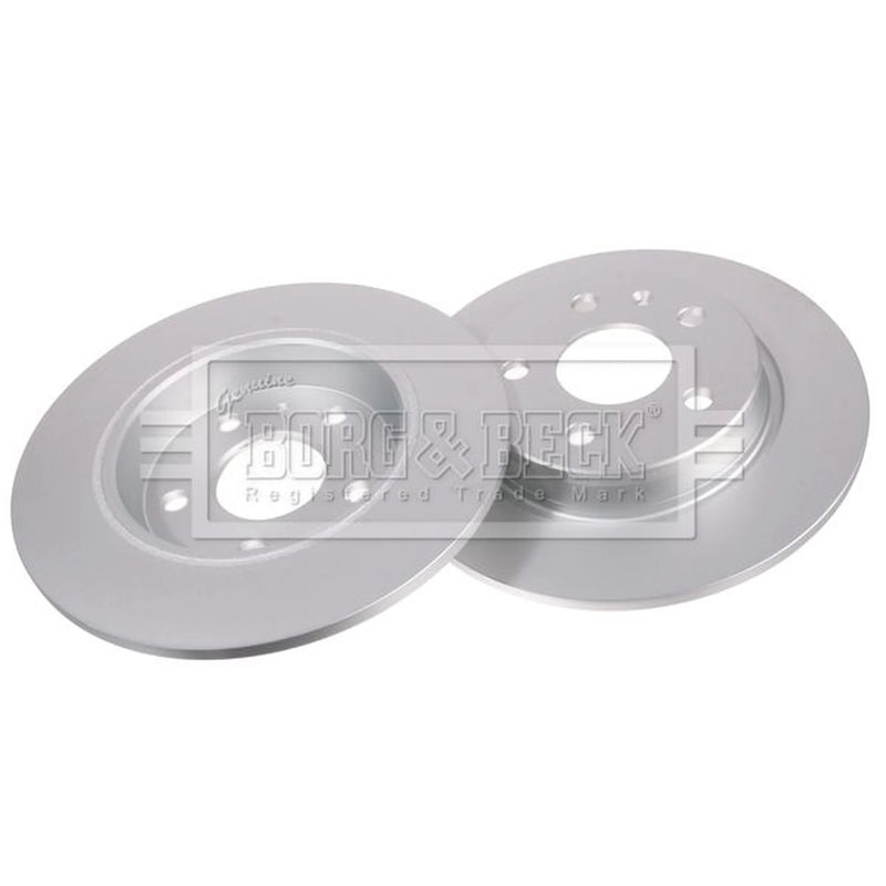 Borg & Beck 2 x Solid Rear Brake Discs BBD6307