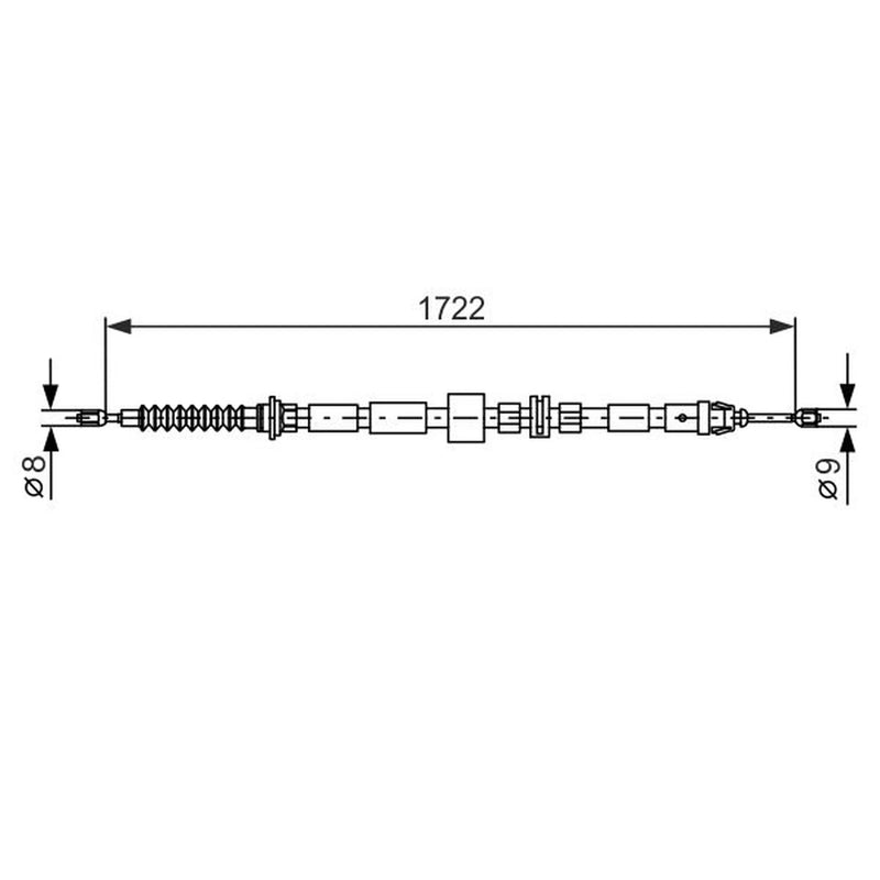 Bosch Handbrake Cable Rear 1 987 477 733