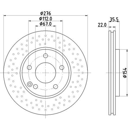 Textar 2 x Front Brake Discs 92124403