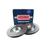 Borg & Beck 2 x Perforated/Vented Front Brake Discs BBD5473