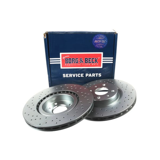 Borg & Beck 2 x Perforated/Vented Front Brake Discs BBD5473