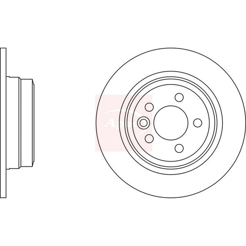 Apec 2 x Solid Rear Brake Discs DSK830