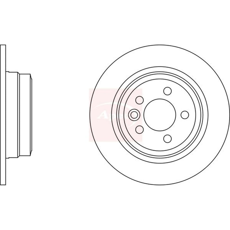 Apec 2 x Solid Rear Brake Discs DSK830