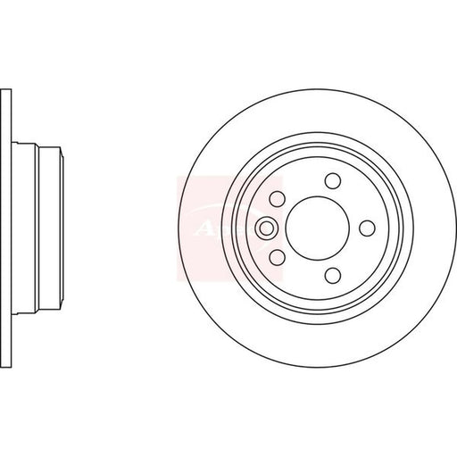 Apec 2 x Solid Rear Brake Discs DSK830
