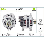Valeo Car Alternator 12V 439303