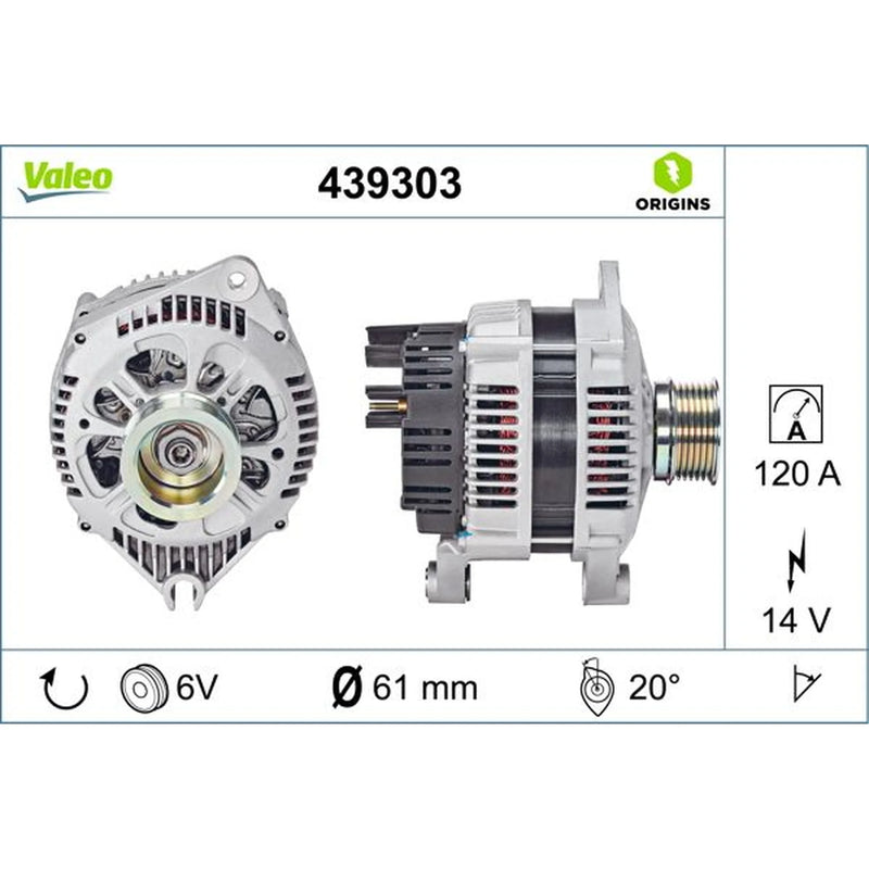 Valeo Car Alternator 12V 439303