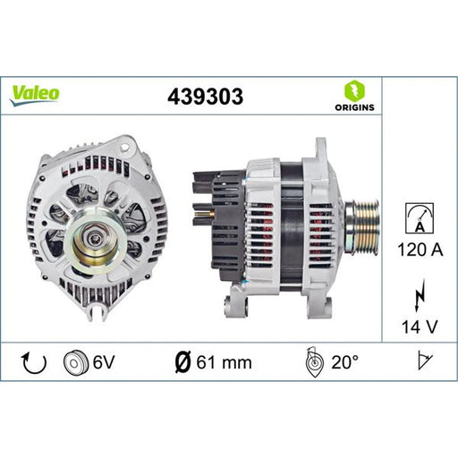 Valeo Car Alternator 12V 439303