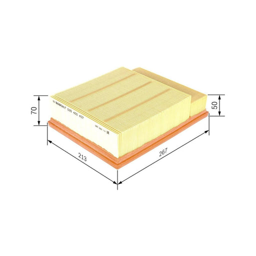 Genuine Bosch Car Air Filter S0437 Fits Audi A4 S4 Quattro - 4.2 - 03-04 F026400 Bosch  - Town Parts