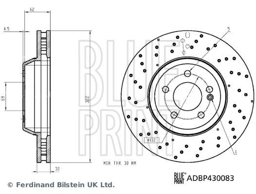 Blue Print ADBP430083 Brake Disc