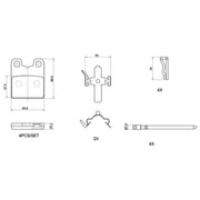 Brembo 4 x Parking Rear Brake Pads P23201
