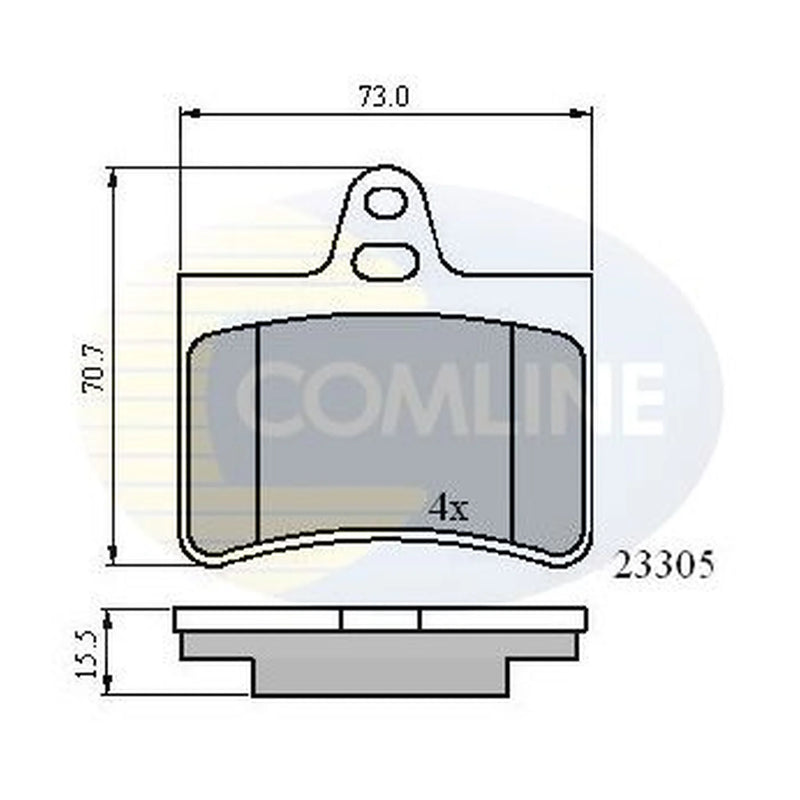Comline 4 x Rear Brake Pad Set CBP01122