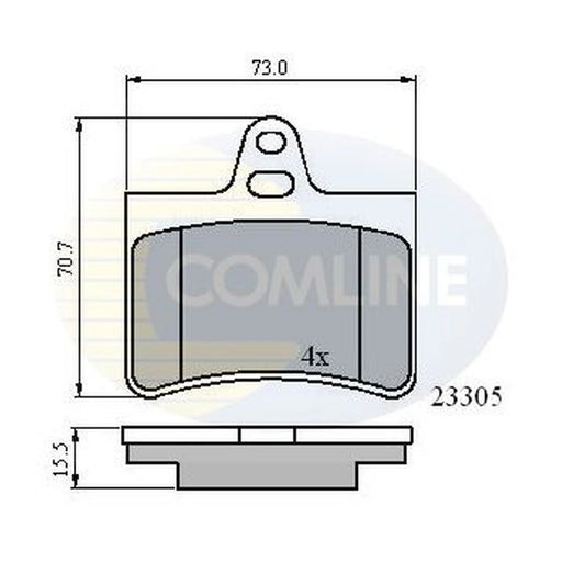 Comline 4 x Rear Brake Pad Set CBP01122