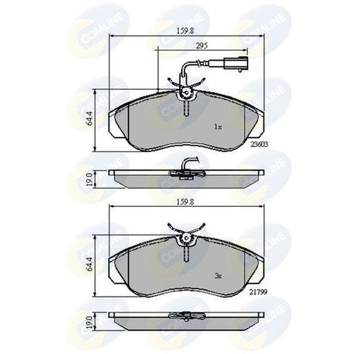 Comline 4 x Front Brake Pad Set CBP11032