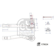 Febi Steering Tie Rod End Ball Joint Front Right 179024