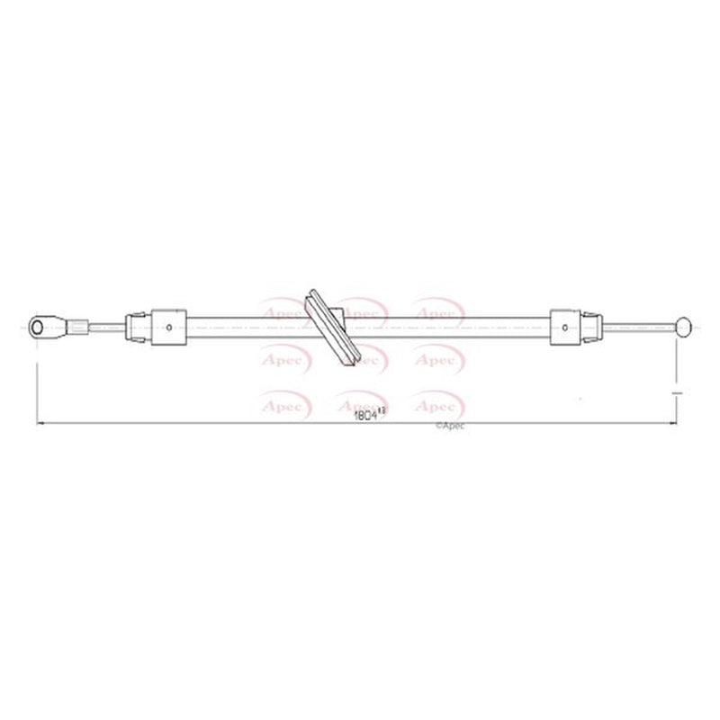Apec Handbrake Cable Front CAB1601