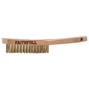 Faithfull Brass Scratch Brush, Four Row - FAI680B4F