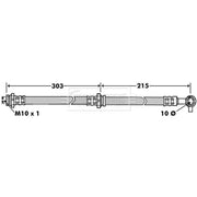 Borg & Beck Brake Hydraulic Hose Line Front Left BBH7158