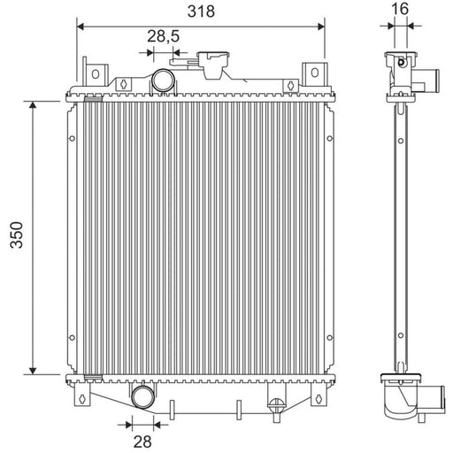 Valeo Engine Radiator 701418