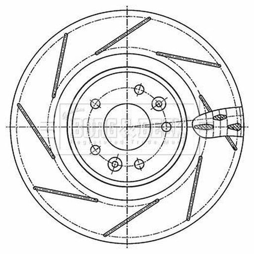 Borg & Beck 2 x Vented Front Brake Discs BBD6134S