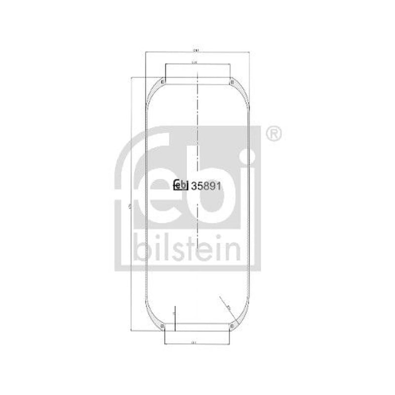 Febi Air Suspension Bellow 150mm 35891