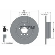 Textar 2 x Solid Rear Brake Discs 92058400