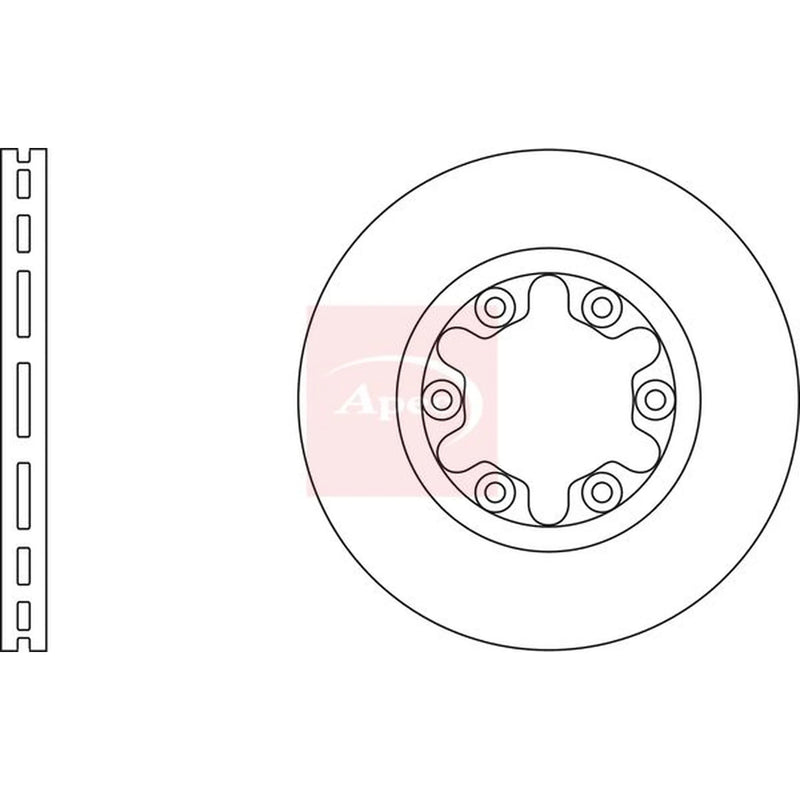 Apec 2 x Vented Front Brake Discs DSK2320