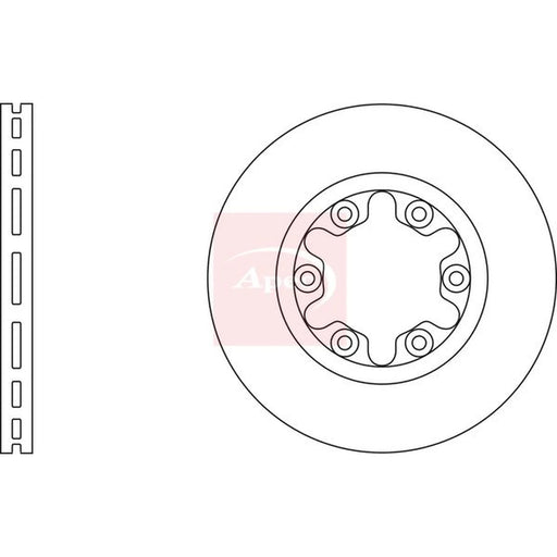 Apec 2 x Vented Front Brake Discs DSK2320
