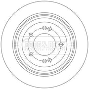 Borg & Beck 2 x Solid Rear Brake Discs BBD5564