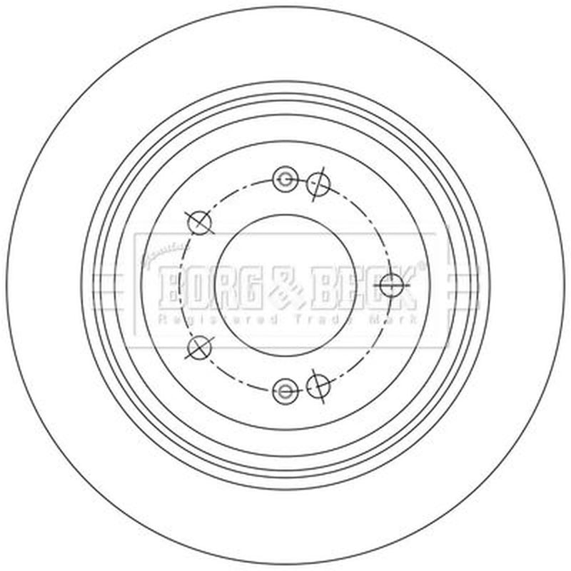Borg & Beck 2 x Solid Rear Brake Discs BBD5564