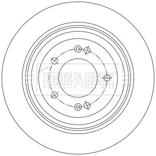 Borg & Beck 2 x Solid Rear Brake Discs BBD5564