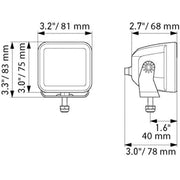 Hella Black Magic Cube Work Lamp 3000LM 1FA 358 176-851 1FA 358 176-851