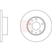 Apec 2 x Solid Front Brake Discs DSK654