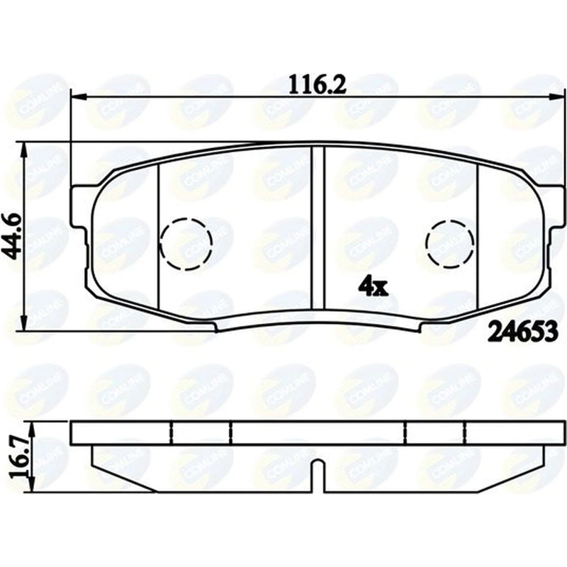 Comline 4 x Rear Brake Pad Set CBP02124