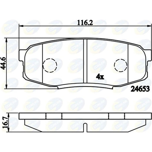 Comline 4 x Rear Brake Pad Set CBP02124