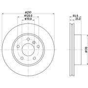 Mintex 2 x Front Brake Discs MDC984