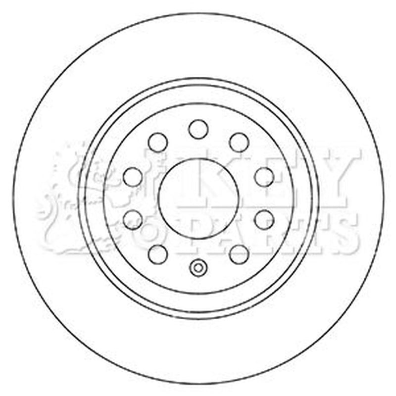 Key Parts 2 x Solid Rear Brake Discs KBD5331