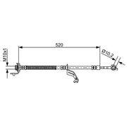 Bosch Brake Hydraulic Hose Line Front Left 1 987 481 862