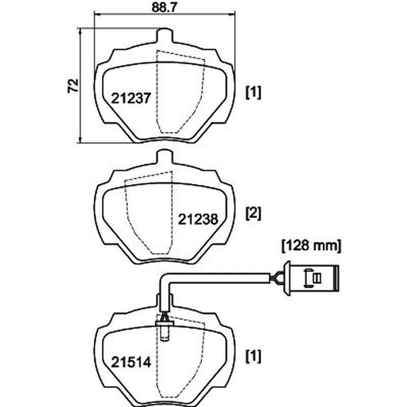 Mintex Rear Brake Pad Set MLB105
