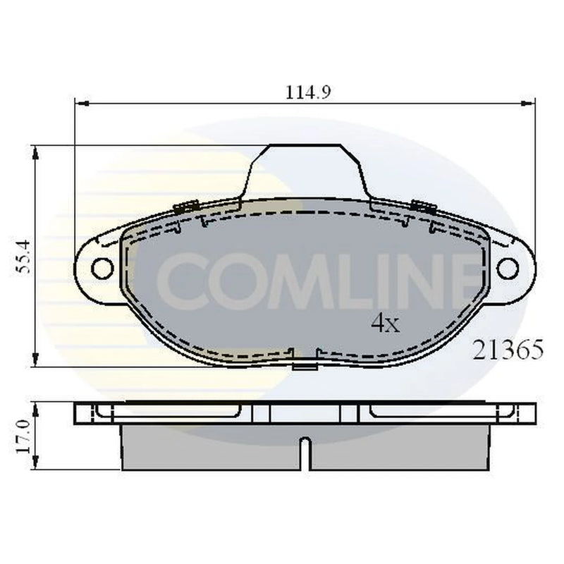 Comline 4 x Front Brake Pad Set CBP0509