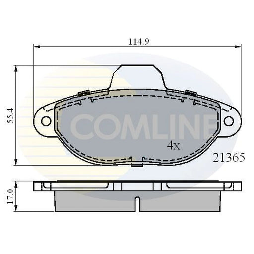 Comline 4 x Front Brake Pad Set CBP0509