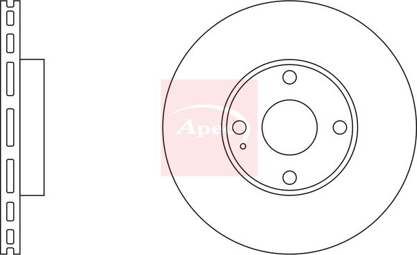 Apec 2 x Brake Disc Set Vented
