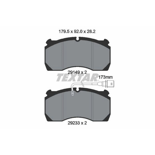 Textar Brake Pad Set 2914901