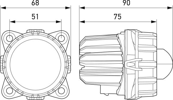 Hella High Beam Headlight Right 1KL 998 670-031 46840004