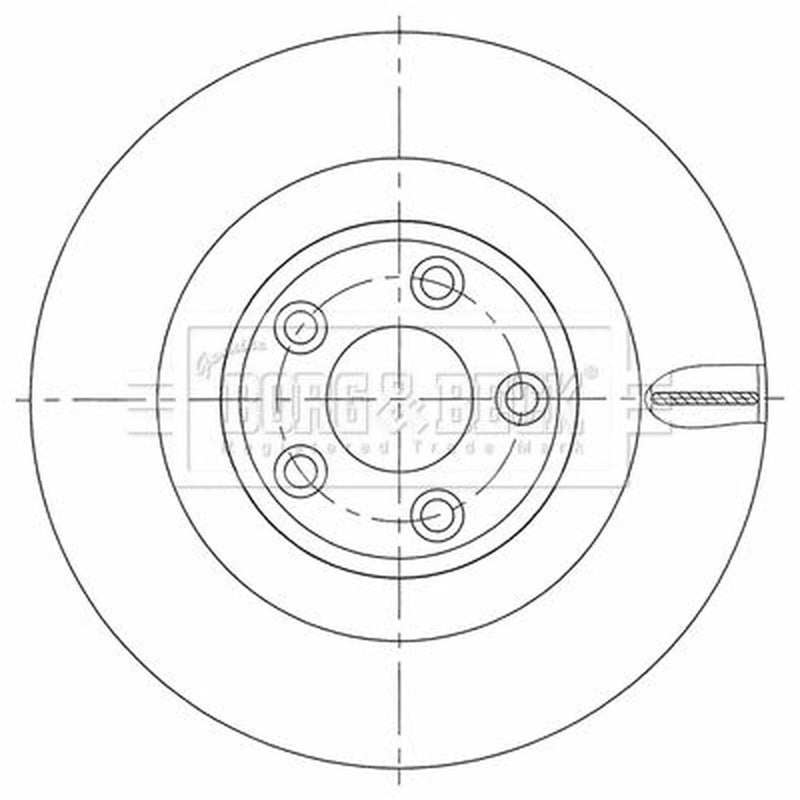 Borg & Beck 2 x Vented Rear Brake Discs BBD5472