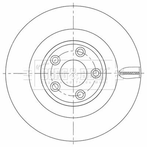 Borg & Beck 2 x Vented Rear Brake Discs BBD5472